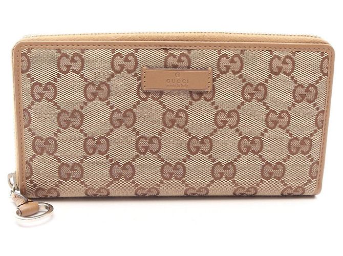 Gucci GG Canvas Bi-Fold Wallet Brown Beige