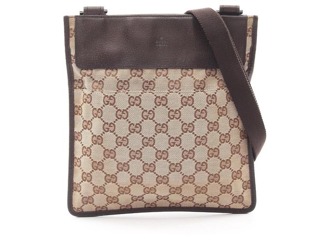 Borsa a Spalla Gucci GG Canvas Marrone Beige