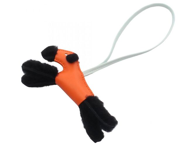 Hermès Charm Hermes Buddy en Feu Vert Peppermint Noir Orange