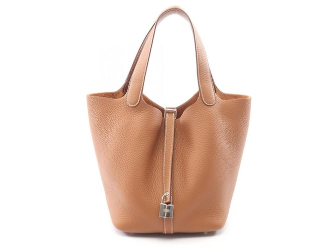 Hermès Bolsa Hermes Picotin Lock MM Marrom