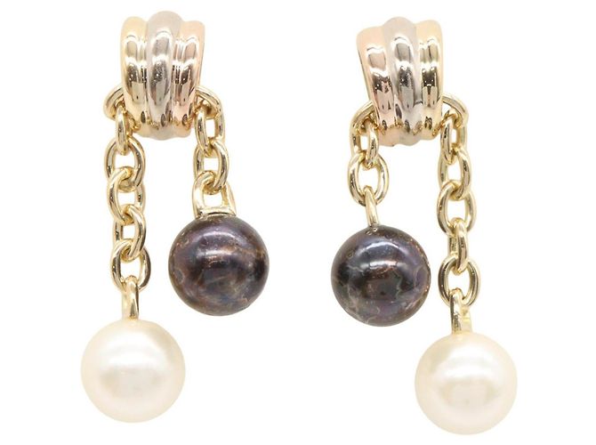 Orecchini Trinity Pearl Cartier Argento D'oro