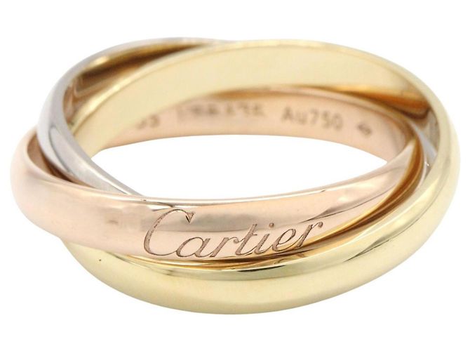 Anello Cartier Trinity in oro bianco, giallo e rosa 18K Argento D'oro