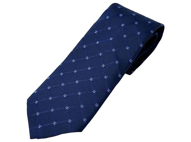 Chanel Silk Cravat in Navy Navy blue