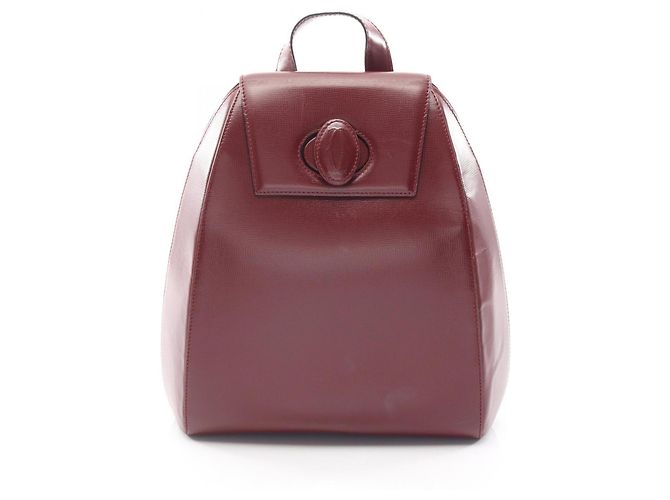Cartier Must Line Bordeaux Leather Backpack