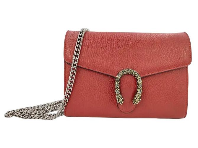 Gucci Dionysus cadena Cuero Roja