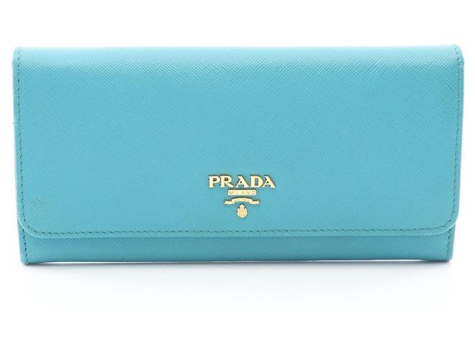 Prada Blue Bi-Fold Long Wallet