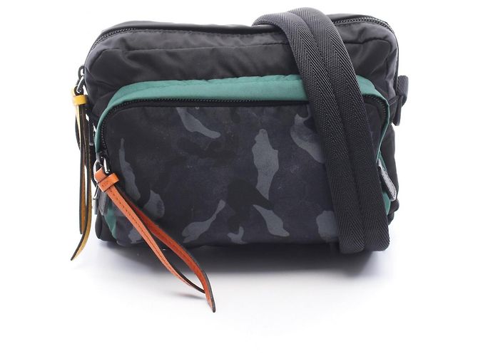 Prada Camouflage Shoulder Bag Black Multiple colors Green