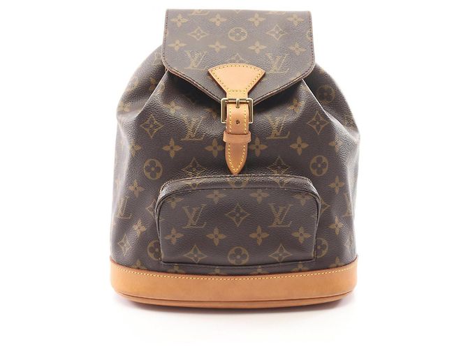Mochila/Bolso Louis Vuitton Montsouris MM Monogram Castaño Monograma
