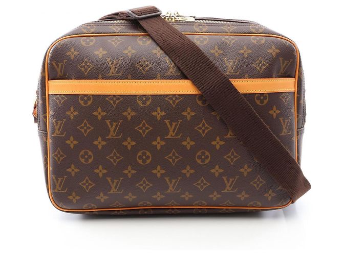 Borsa a Spalla Louis Vuitton Reporter GM Marrone Monogramma