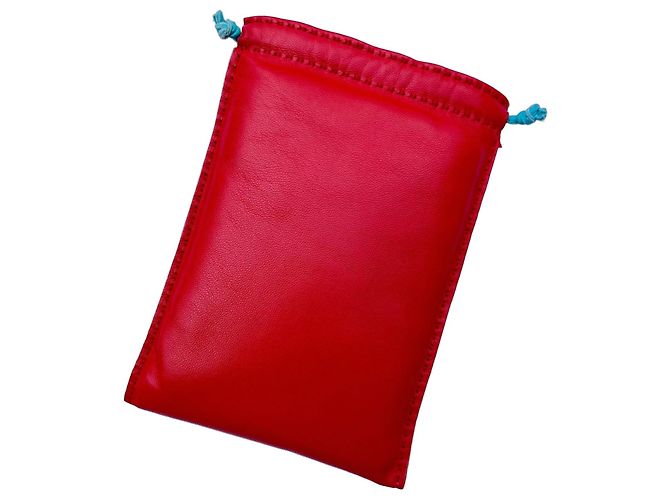 Pilo leather clutch in red Hermès box