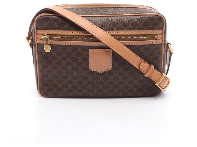 16 Céline Bolsa de Ombro Celine Macadam Marrom