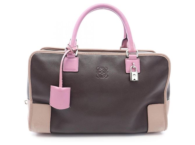 Borsa Loewe Amazona 36 Marrone Beige Porpora