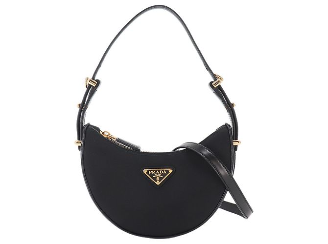 Prada Arque Kleine 2-Way Handtasche Schwarz