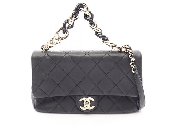 Chanel Large Flap Handtasche Schwarz