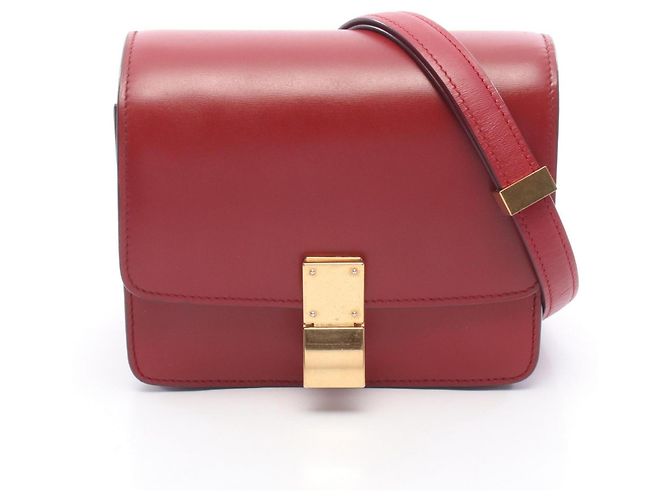 Céline Celine Classic Box Small Lederhandtasche Rot
