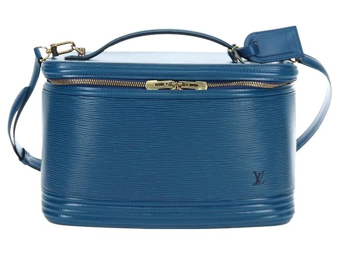 Louis Vuitton Nice Train Case Epi Leather Blu