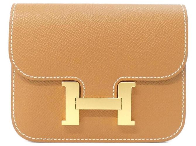 Hermès Hermes Constance Slim Bi-Fold Wallet Golden