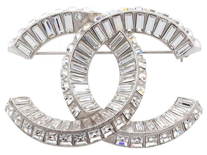 Chanel Coco Mark Brosche Silber