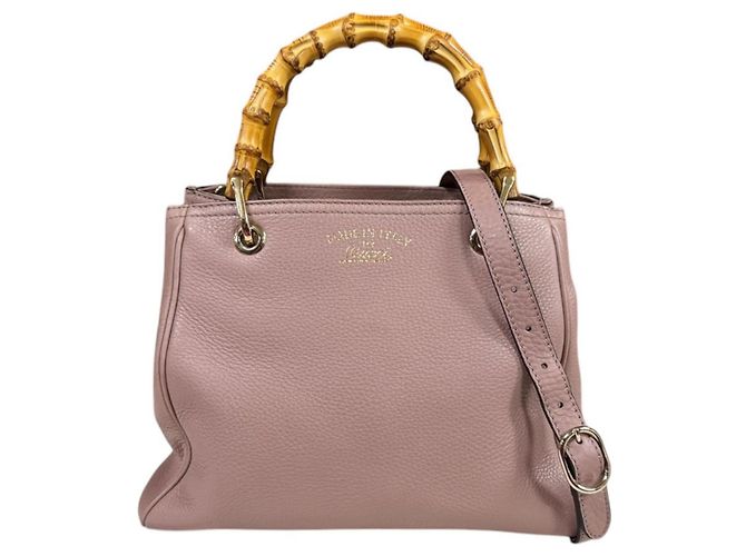 Borsa a Spalla Gucci Bamboo Rosa