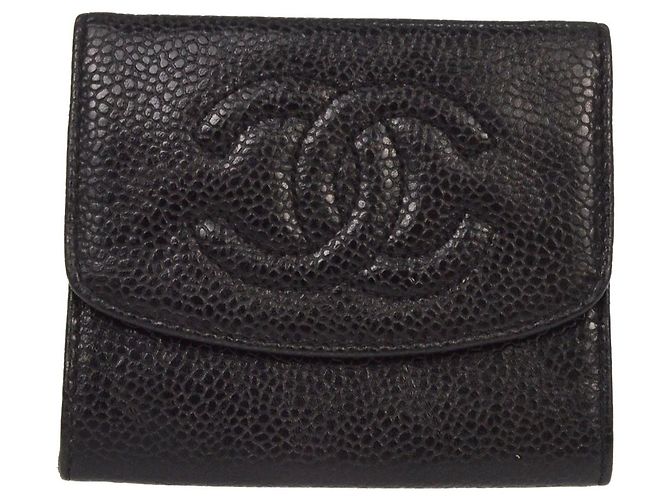 Portafoglio Bifold Chanel Timeless CC Caviar Nero