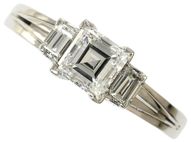 Autre Marque Platin-Diamant-Ring