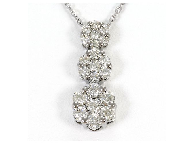 Autre Marque Elegante collana in oro bianco 18K e diamanti D'oro