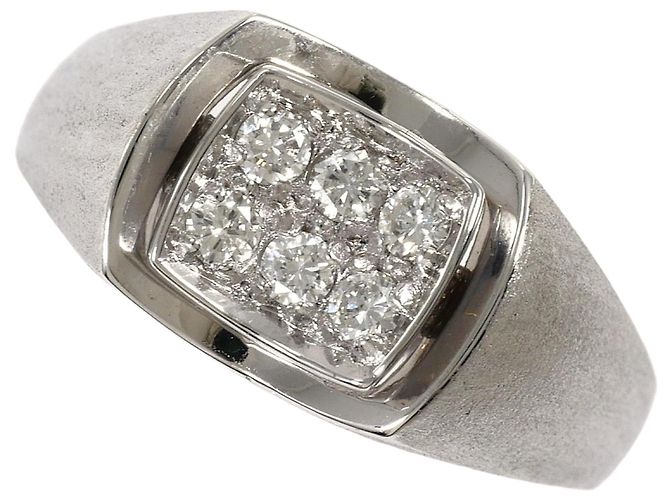 Autre Marque 18K Weißgold Diamantring Golden