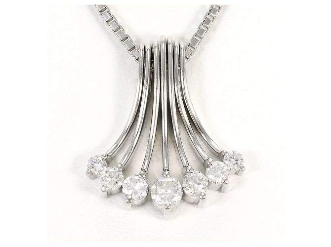 Autre Marque Platin-Diamant-Halskette