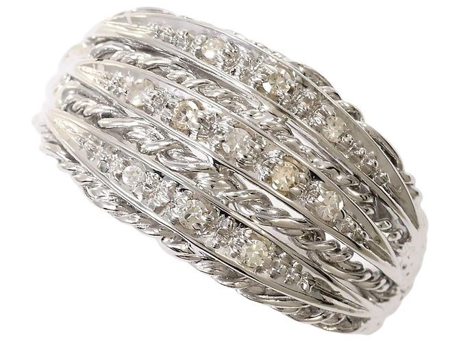 Autre Marque 18K Weißgold-Ring mit Diamant Golden