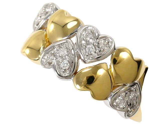 Autre Marque 18K Goldring mit Diamant Golden