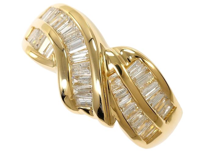 Autre Marque 18K Gelbgold Diamantring Golden