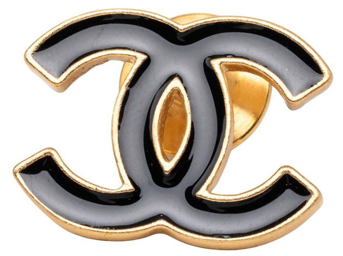 Spilla Chanel Coco Mark Nero D'oro 