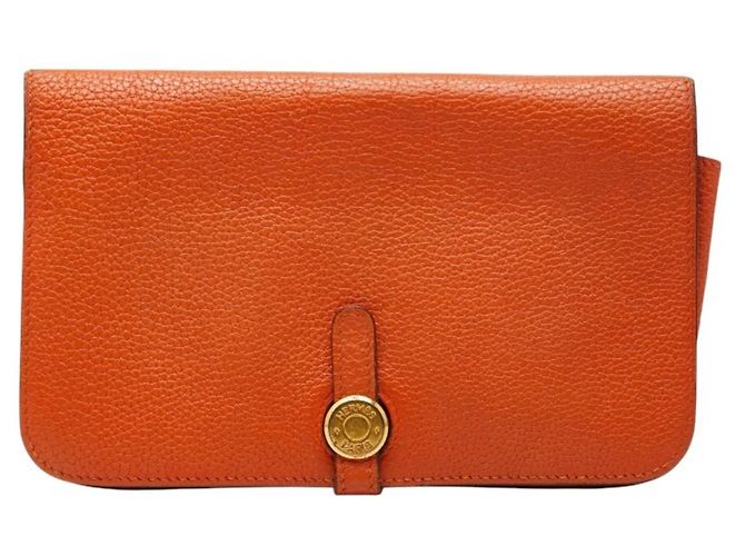 Hermès Hermes Dogon GM Bi-fold Long Wallet Orange