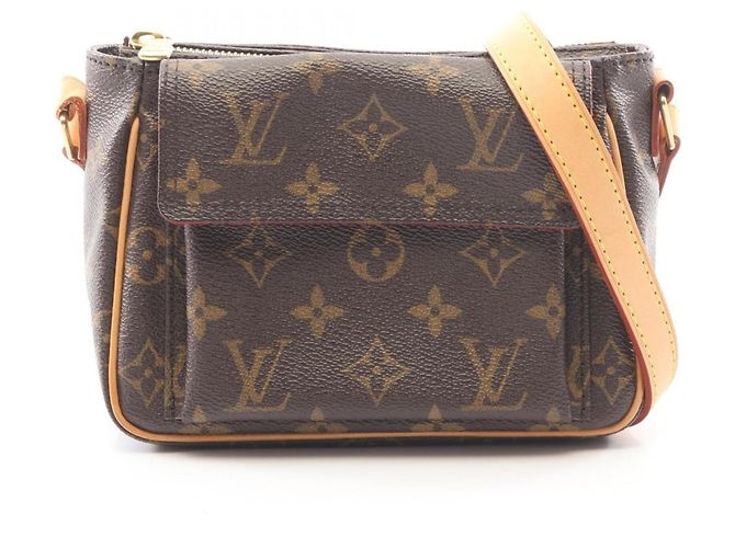 Bolsa de Ombro Louis Vuitton Vivacite PM Monogram Marrom Monograma