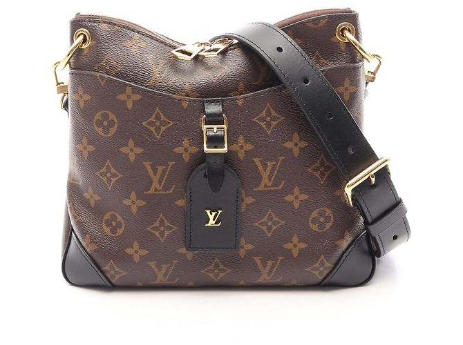 Bolsa de Ombro Louis Vuitton Odeon NM PM Marrom Preto Monograma