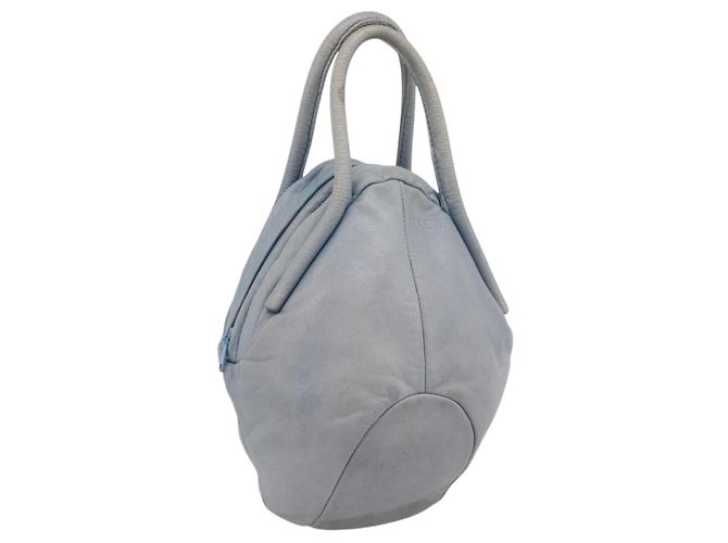 LOEWE Handtasche aus Leder Hellblau Auth 194900