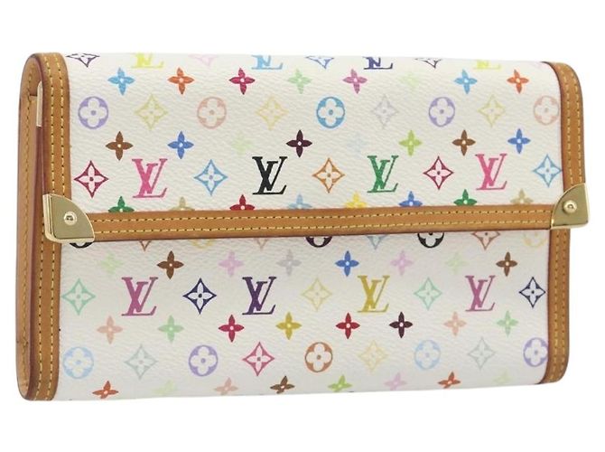 LOUIS VUITTON Monogram Multi Porte Tresor International M92659 Auth BA14626A Blanco