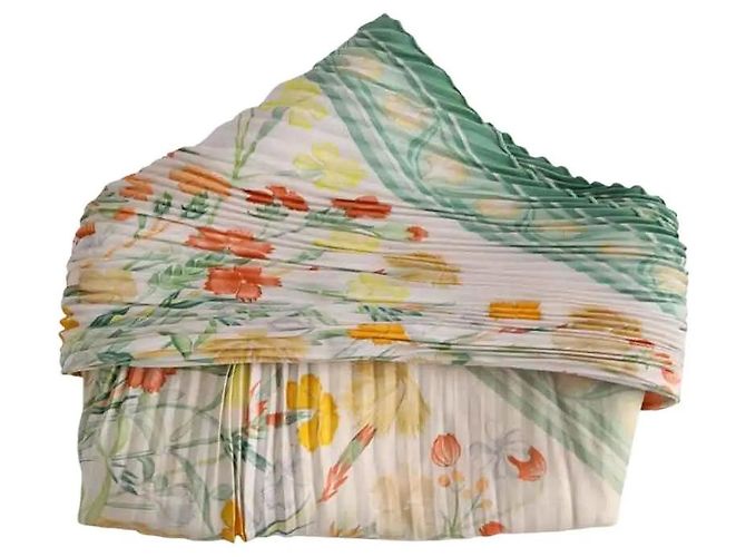 Hermès Carré Oeillets sauvages seta turchese 