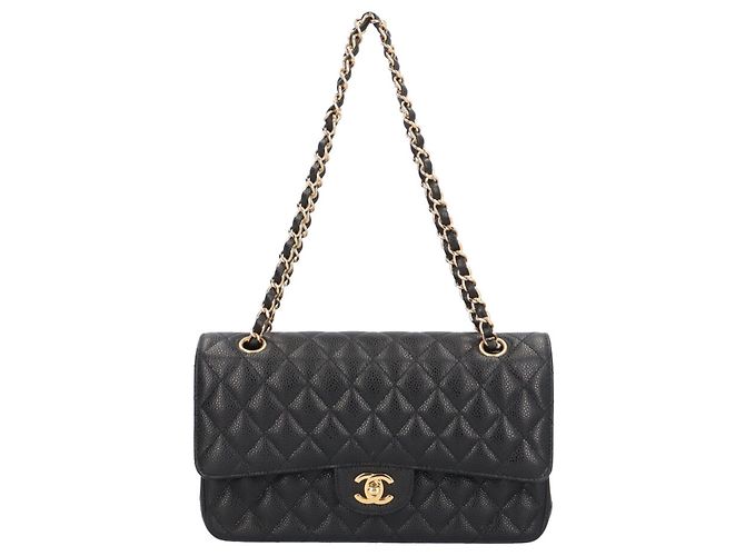Bolsa de Ombro Chanel W-Flap 25 Matelassé Preto
