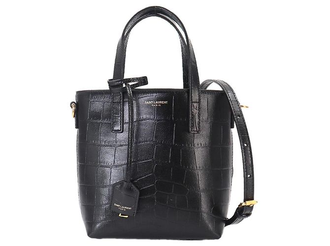 Borsa a tracolla e a mano 2-way Mini Toy di Saint Laurent Nero