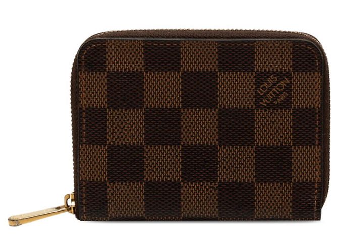 Portafoglio Zippy Damier Louis Vuitton Marrone