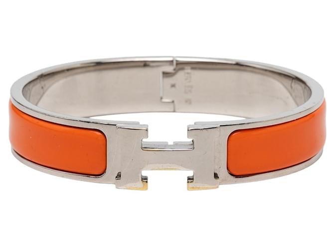 Hermès Bracelet Click H PM Hermes Argenté Orange 