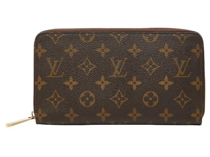 Portafoglio lungo Louis Vuitton Monogram Zippy Organizer Marrone