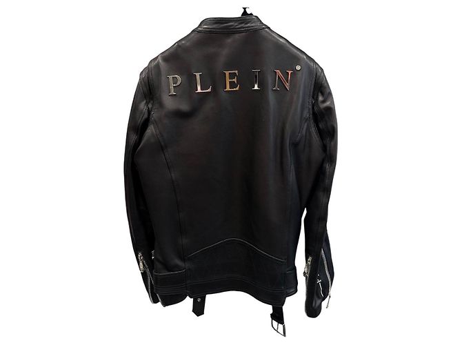 Philipp Plein Lederjacke Schwarz