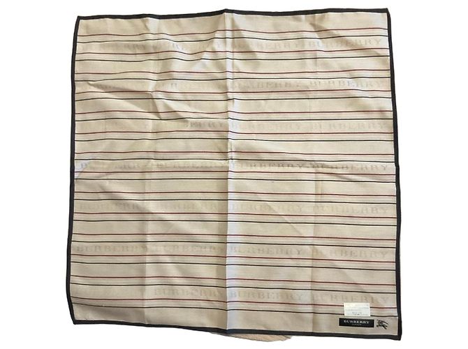 Carré Burberry a rayas Negro Roja Beige