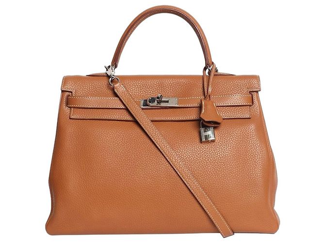 Hermès Bolsa Kelly 35 2011 Dourada Marrom Dourado