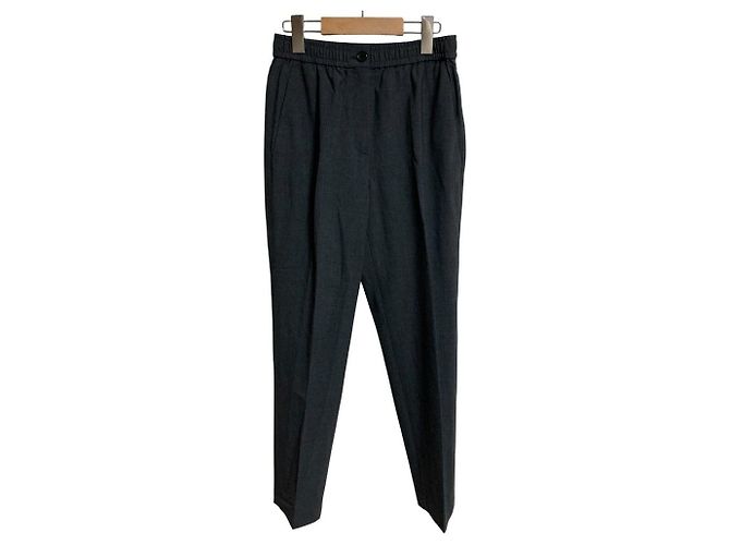 Theory Traceable Wool Cropped Pants Brown