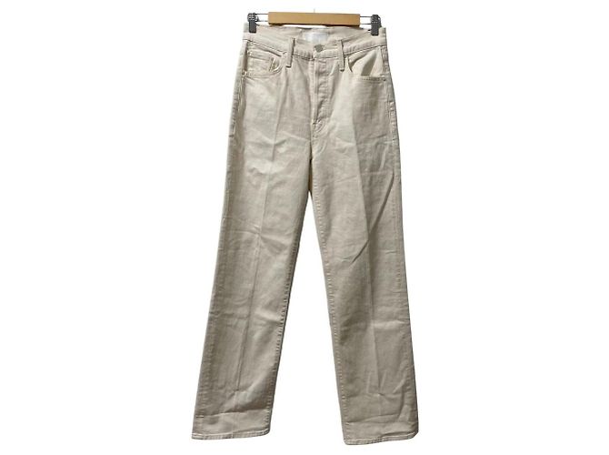Autre Marque Calça jeans THE RAMBLER SKIMP Mother Branco Fora de branco