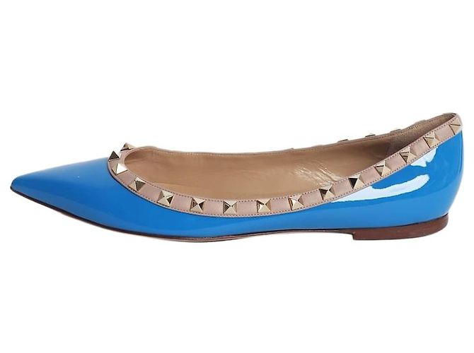 Valentino Escarpins plats Blue rockstud - taille EU 40 (UK 7)