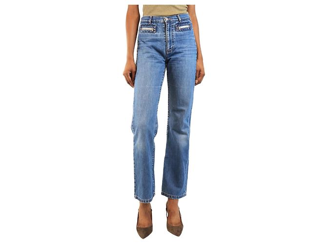 Apc Vaqueros azules con bolsillo con cremallera - talla UK 8